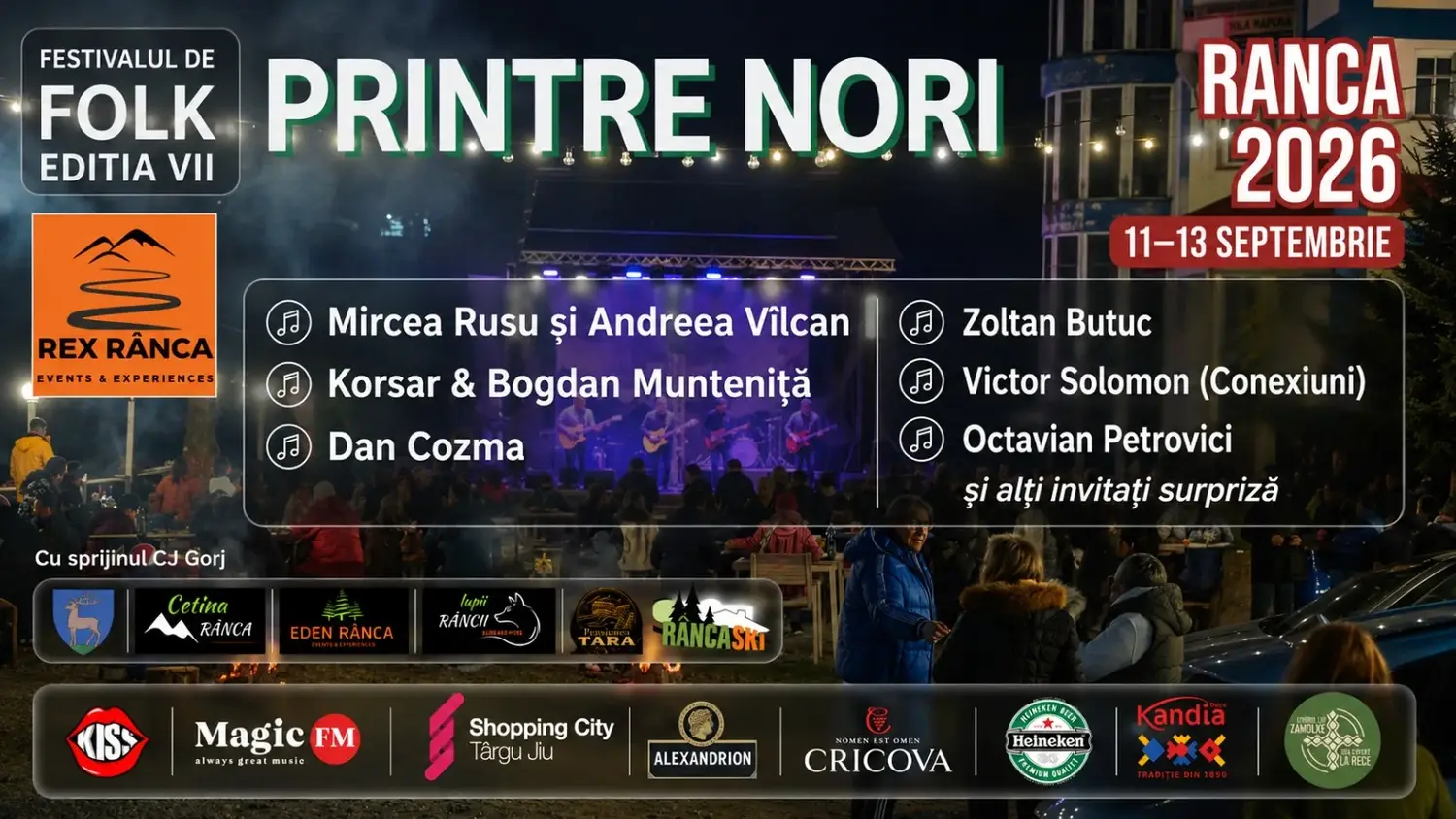 Afișul Festivalului de Folk Printre Nori 2026
